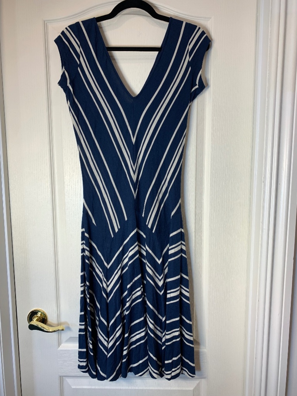 Ralph Lauren Sport Nautical Striped Dress Women’s Small Navy White Fit & Flare